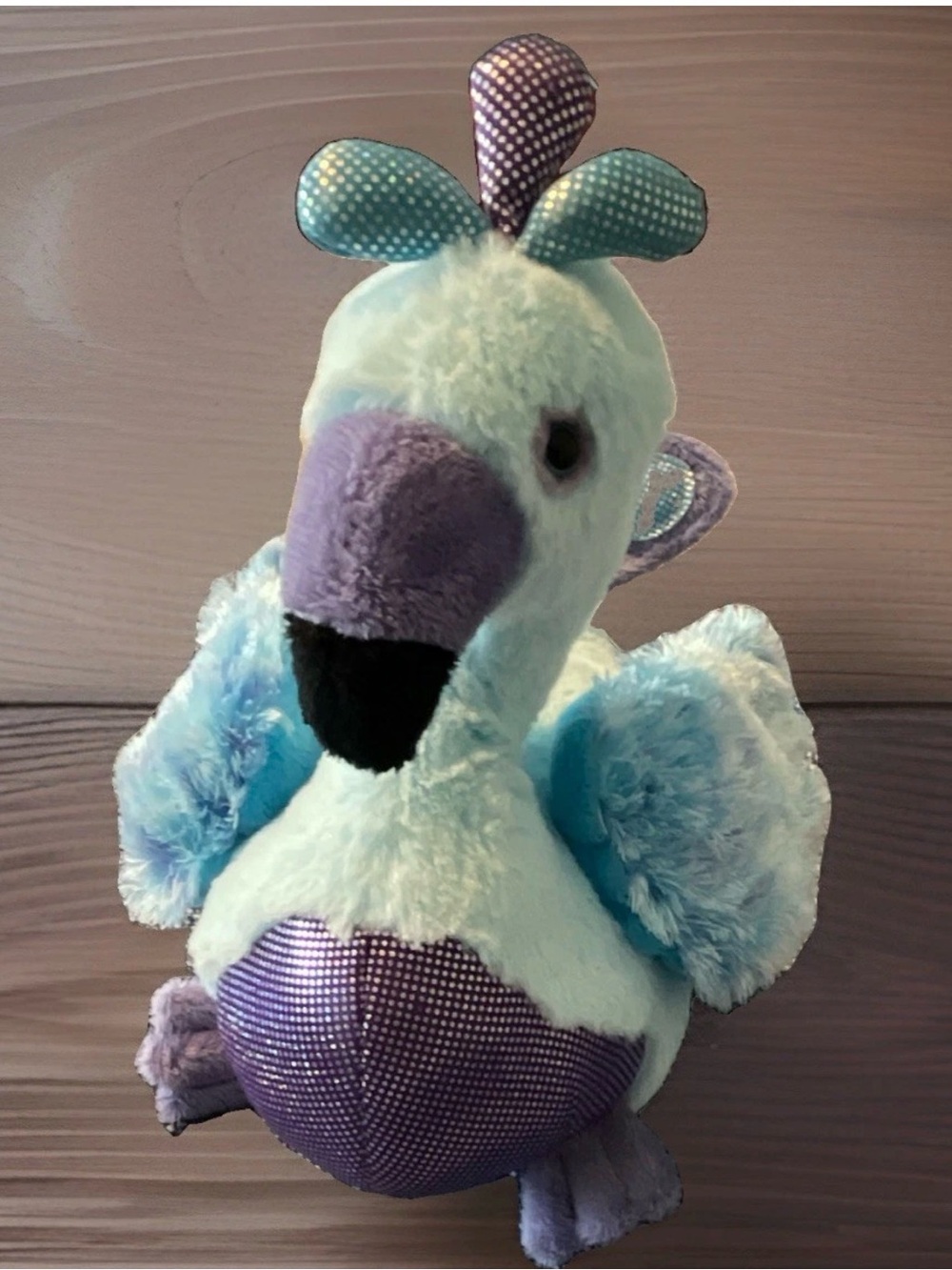 Webkinz Blufadoodle Plush HM453 Retired 2009 Ganz Blue Peacock Magic Creature